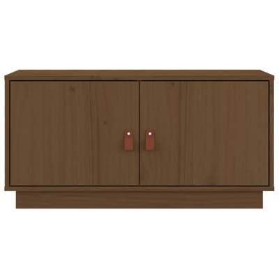 vidaXL Szafka pod TV, miodowy brąz, 80x34x40 cm, lite drewno sosnowe