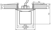 Oprawa stropowa Candellux Sk-07 G4 chrom kryształ 20W G4