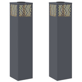 Słoneczna LED lampa na ścieżkę 2 pcs Antracyt