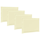 Poduszki na siedziska 4 pcs kremowy 47 x 36 x 2 cm Poliester