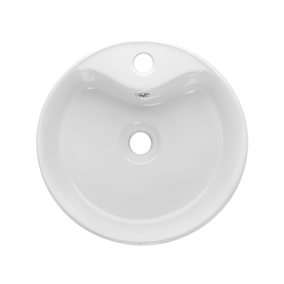 Umywalka nablatowa granada 41 cm, okrągła, z otw. na bat. CE-44-001-W Invena