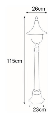 Lampa ogrodowa stojąca K-8134 CZARNY z serii BOSTON