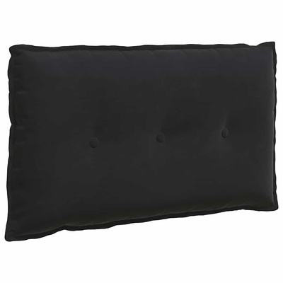 Poduszka na plecy Czarny 80 x 50 cm Tkanina sztruksowa