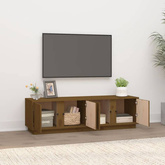 vidaXL Szafka pod TV, miodowy brąz, 140x40x40 cm, lite drewno sosnowe