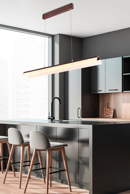 Lampa sufitowa wisząca candellux curacoa led brązowy 4000k