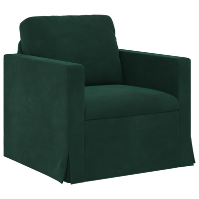 Sofa Ciemna zieleń 78 x 78 x 80 cm Aksamit