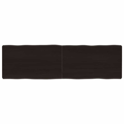Blat ciemnobrązowy 140x40x(2-6) cm drewno z naturalną krawędzią