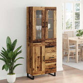 Highboard 2 szt. Stare drewno 69,5 x 34 x 180 cm