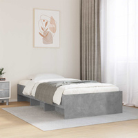 Ramka łóżka Betonowy szary 80 x 200 cm Drewno inżynieryjne