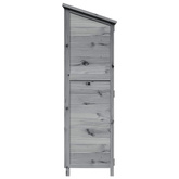 Shed ogrodowy Szary 59,5 x 56 x 176,5 cm Drewno Świerkowe