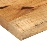 Blat stołu, 140x40x2,5 cm, naturalna krawędź, drewno mango