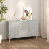 Komoda, szarość betonu, 100x36x60 cm, materiał drewnopochodny vidaXL