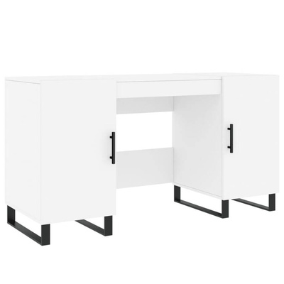 vidaXL Biurko, białe, 140x50x75 cm, materiał drewnopochodny wariant 8