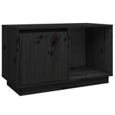 vidaXL Szafka pod TV, czarna, 74x35x44 cm, lite drewno sosnowe