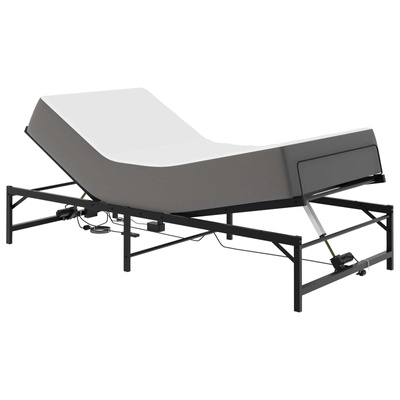 Elektro Regulowany Stelaż Łóżka Czarny 100 x 190 cm Stal