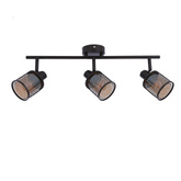 Lampa sufitowa kawowe złoto klosz bursztyn 3xE14 Canabera Candellux 93-82541