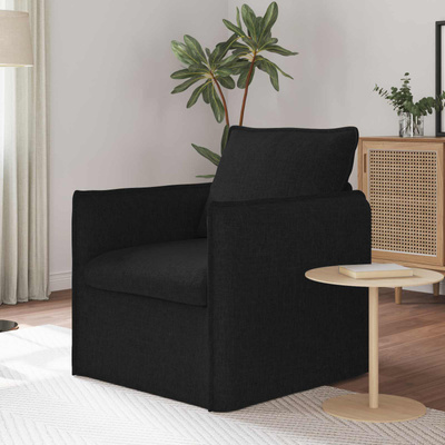Sofa Czarny 75 x 82 x 85 cm tkanina