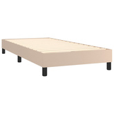 vidaXL Łóżko kontynentalne z materacem, cappuccino, ekoskóra 80x200 cm model standard