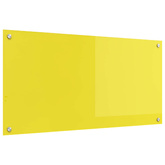 Panel kuchenny Żółty 100 x 50 cm szkło hartowane