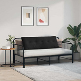 Poduszka na plecy Czarny 140 x 50 cm Tkanina mikrofibrowa