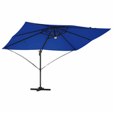 Parasol plażowy 351 x 250 x 253 cm Poliester i aluminium