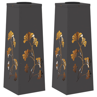 Słoneczna LED lampa na ścieżkę 2 pcs Czarny