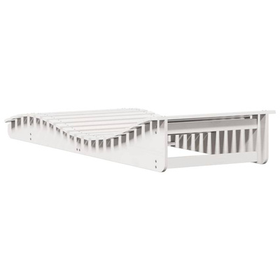 vidaXL Leżak, biały, 205x80x31,5 cm, lite drewno sosnowe