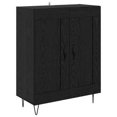 Highboard Czarny Dąb 69,5 x 34 x 90 cm Drewno inżynieryjne