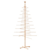 Drewniana choinka do udekorowania, 210 cm, lite drewno sosnowe