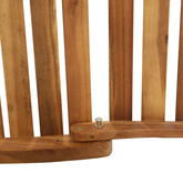 Leżak z poduszką, lite drewno akacjowe, kremowy