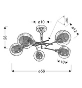 Lampa sufitowa wisząca żyrandol chromowy Ozzo Candellux 35-72252