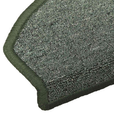 Samoprzylepne maty na schody Półokrąg 15 pcs Ciemnozielony