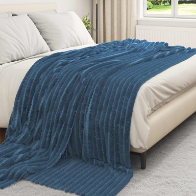 Koc Granatowy 270 x 240 cm Polar