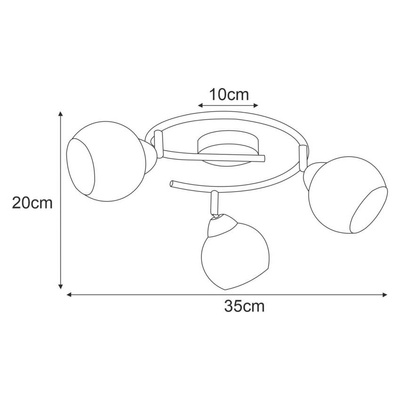 Lampa sufitowa K-C9530/3 z serii ATRIA