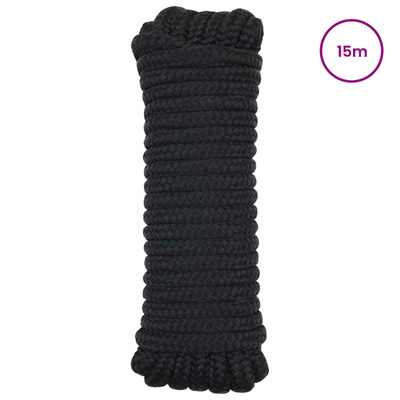 Lina do łodzi 2 mm 15 m Czarny Poliester