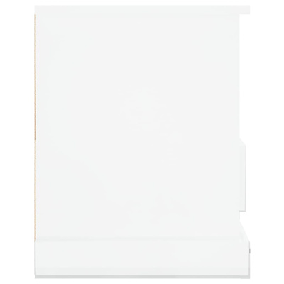 vidaXL Szafka pod TV, biała na wysoki połysk, 93x35,5x45 cm