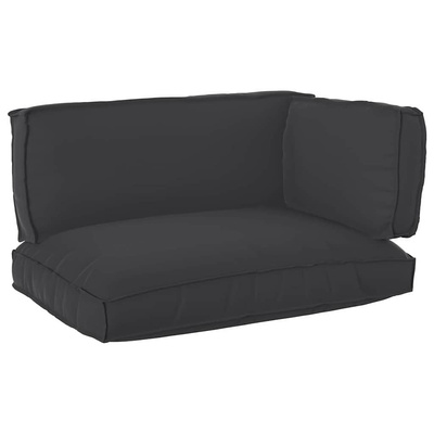 Zestaw poduszek na paletę 3 pcs Czarny Materiał Oxford