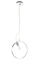 Lampa wisząca SKIROS srebrny ring – minimalistyczne oświetlenie LED 4000K z E27