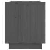 vidaXL Szafka pod TV, szara, 80x34x40 cm, lite drewno sosnowe
