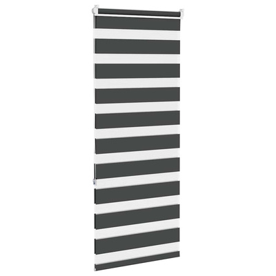 Roleta zebra, czarna, szerokość tkaniny 50,9 cm, poliester