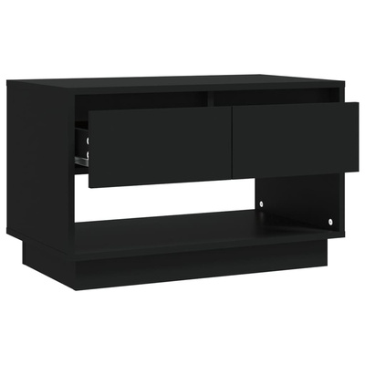 vidaXL Szafka pod TV, czarna, 70x41x44 cm, materiał drewnopochodny