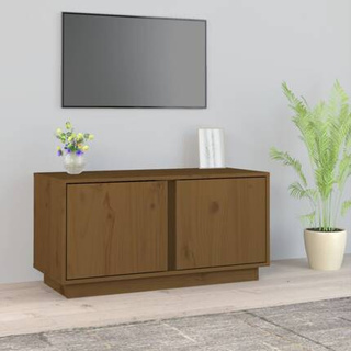 vidaXL Szafka pod TV, miodowy brąz, 80x35x40,5 cm, lite drewno sosnowe model standard