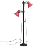 Lampa stojąca, 25 W, postarzany czerwony, 25x25x90/140 cm, E27
