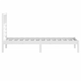 vidaXL Rama łóżka, biała, 75x190 cm, pojedyncza mała, drewno sosnowe