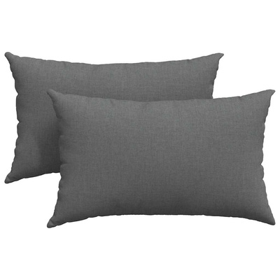 Poduszki na sofę 2 pcs Ciemnoszary 50 x 30 cm tkanina