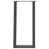 Nogi do stołu konsolowego w kształcie litery U 2 szt. Antracyt 28x(72-73) cm Stal