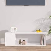 vidaXL Szafka pod TV, biała, 100x24x32 cm, materiał drewnopochodny