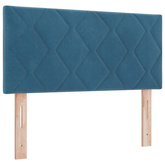 Łóżko Box Spring z materacem i LED niebieski 120 x 190 cm Welur