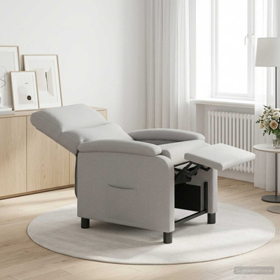Fotel recliner Szary chmur tkanina