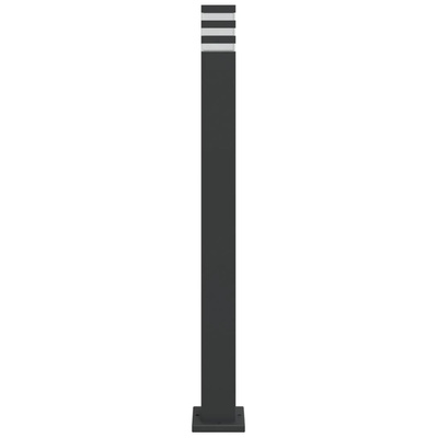 Zewnętrzne lampy stojące, 3 szt., czarne, 110 cm, aluminium